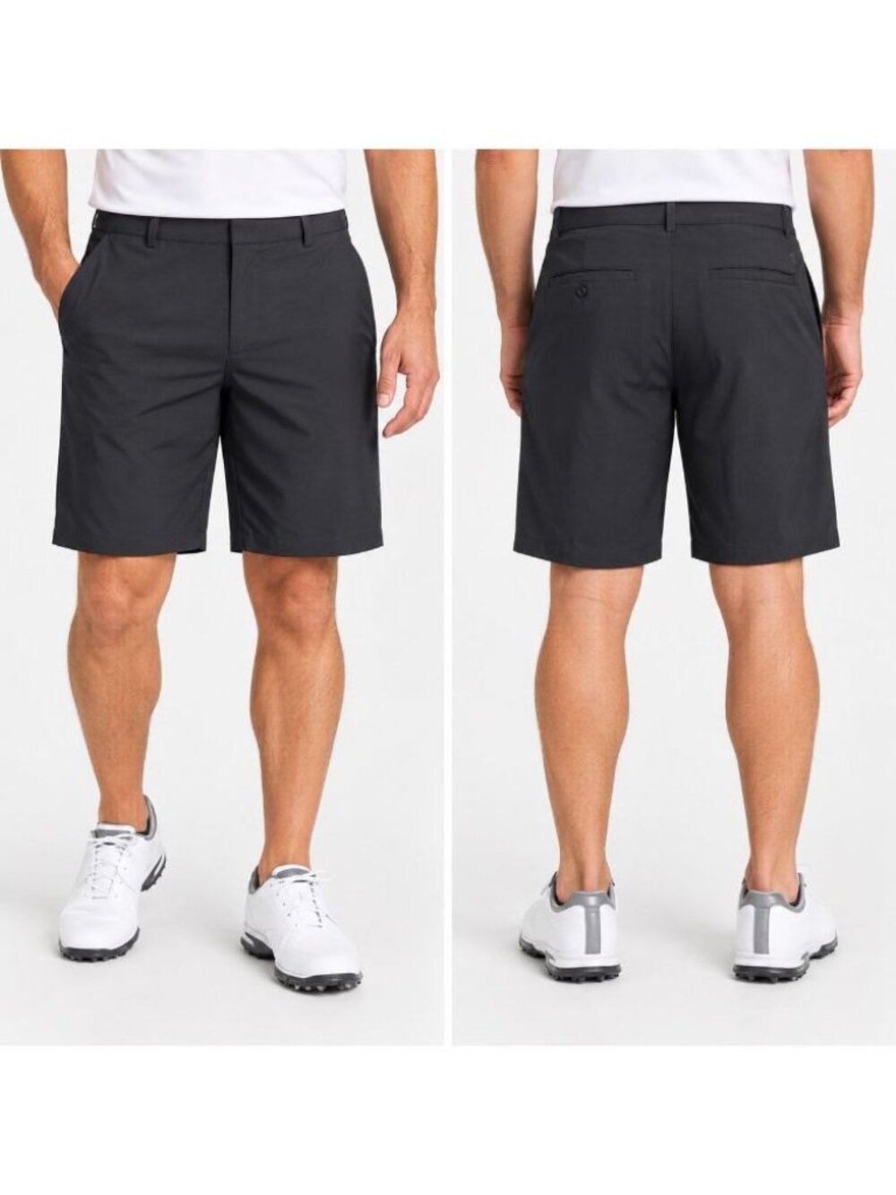 Walter Hagen Essentials Mens Black Golf Shorts Performance Stretch Size 42